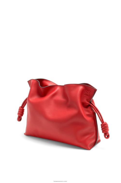 rojo bolso de mano flamenco de piel de becerro napa Loewe R8J8Z412 mujer