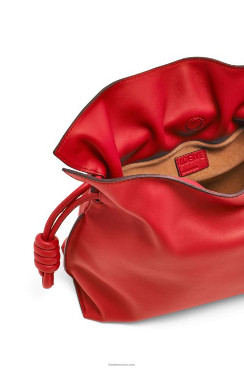 rojo bolso de mano flamenco de piel de becerro napa Loewe R8J8Z412 mujer