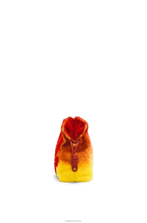 rojo clutch de flamenca calcifer en borrego Loewe R8J8Z443 mujer