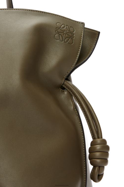 verde caqui oscuro Bolso flamenco xl en piel napa de ternera Loewe R8J8Z360 mujer