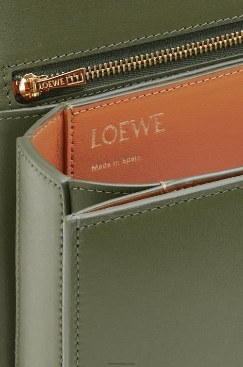 aguacate verde bolso goya en piel de becerro de seda Loewe R8J8Z301 mujer