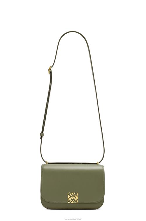 aguacate verde bolso goya pequeño en piel de becerro de seda Loewe R8J8Z307 mujer