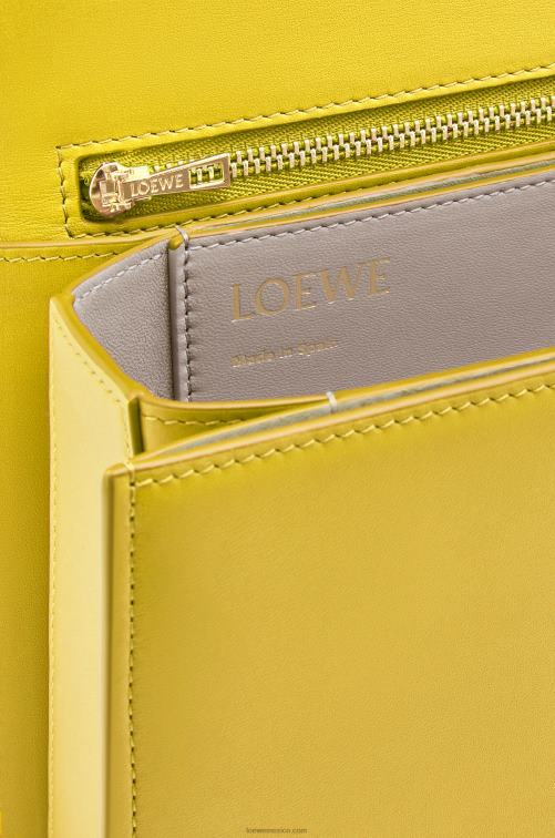 amarillo bolso goya en piel de becerro de seda Loewe R8J8Z302 mujer