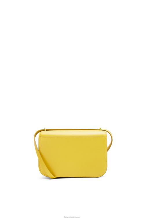 amarillo bolso goya pequeño en piel de becerro de seda Loewe R8J8Z304 mujer