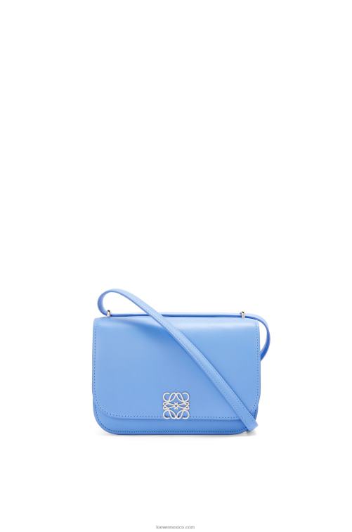 azul celestino bolso goya pequeño en piel de becerro de seda Loewe R8J8Z508 mujer