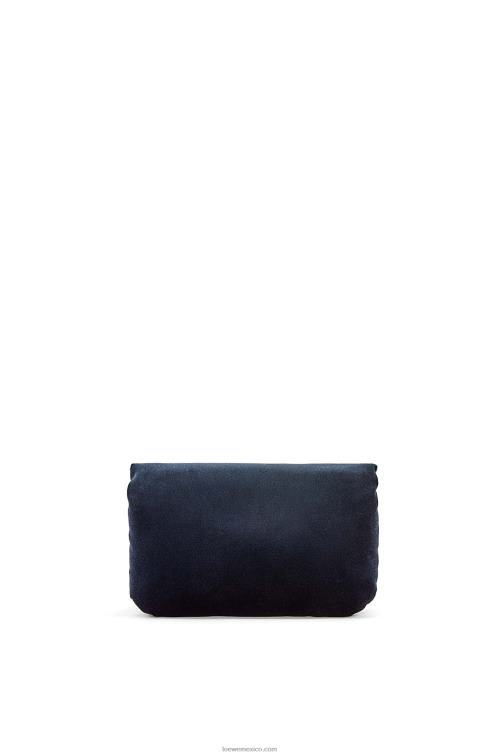 azul oscuro bolso goya mini puffer de terciopelo Loewe R8J8Z250 mujer