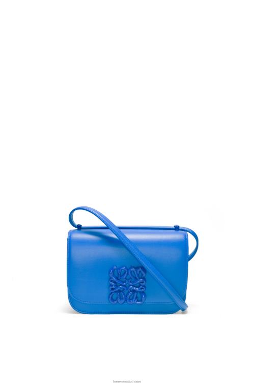 buceo azul bolso goya pequeño en piel de becerro de seda Loewe R8J8Z481 mujer