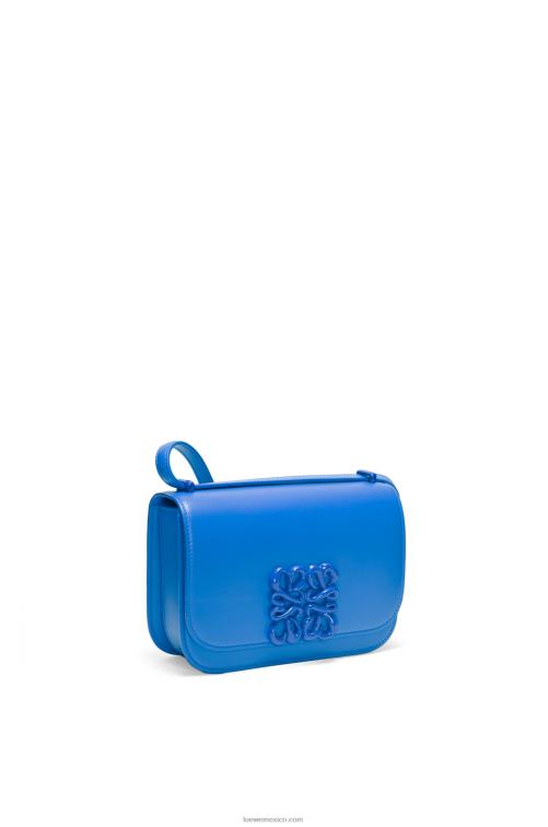 buceo azul bolso goya pequeño en piel de becerro de seda Loewe R8J8Z481 mujer