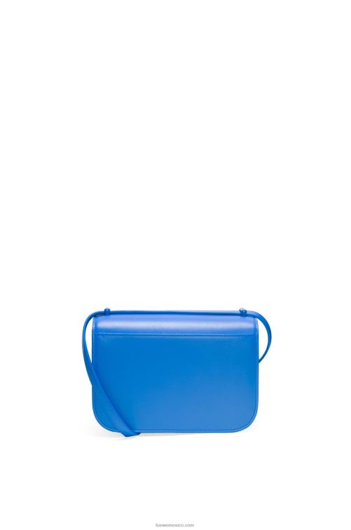 buceo azul bolso goya pequeño en piel de becerro de seda Loewe R8J8Z481 mujer