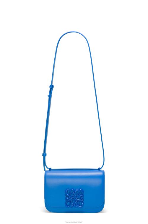 buceo azul bolso goya pequeño en piel de becerro de seda Loewe R8J8Z481 mujer