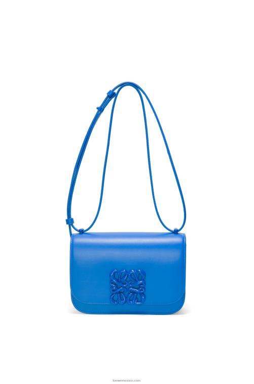 buceo azul bolso goya pequeño en piel de becerro de seda Loewe R8J8Z481 mujer