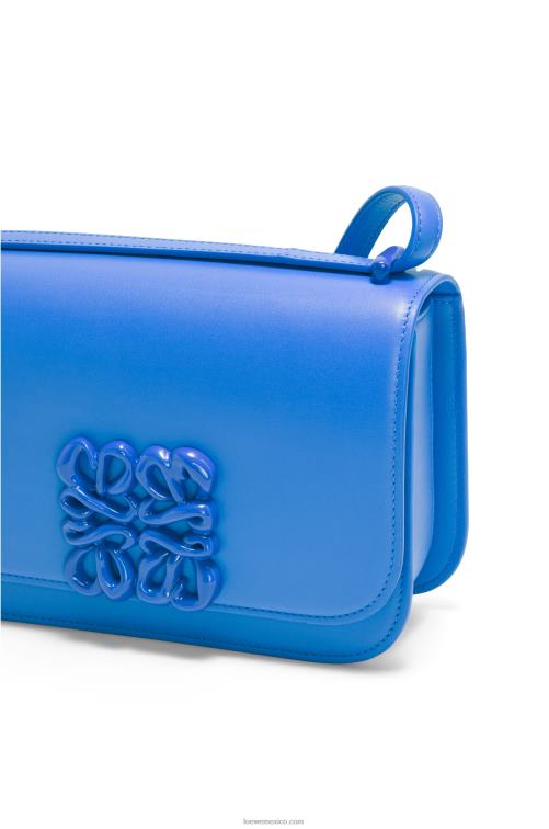 buceo azul bolso goya pequeño en piel de becerro de seda Loewe R8J8Z481 mujer