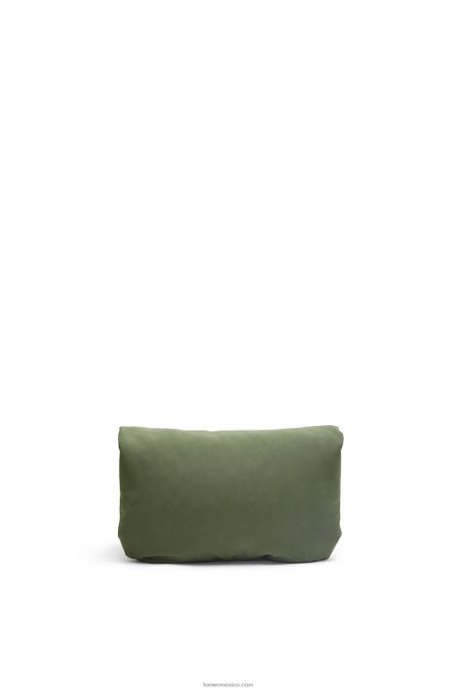 caqui de la vendimia bolso goya mini puffer de nailon Loewe R8J8Z430 mujer