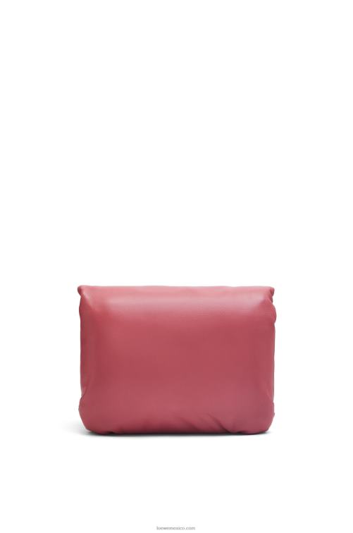 ciruela bolso puffer goya de napa de cordero brillante Loewe R8J8Z489 mujer
