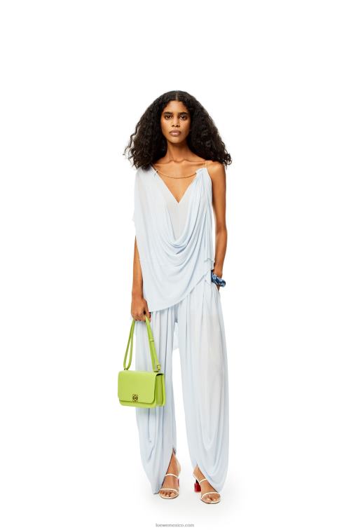 judías verdes bolso goya en piel de becerro de seda Loewe R8J8Z509 mujer