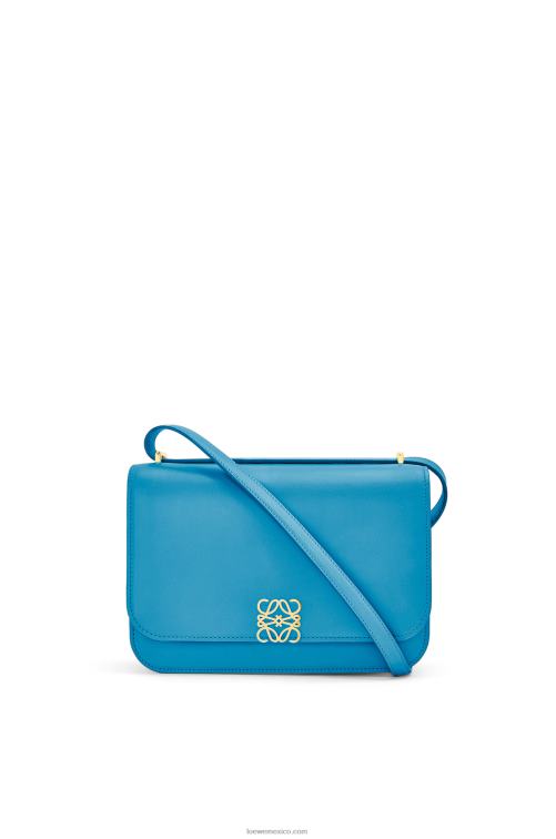 laguna azul bolso goya en piel de becerro de seda Loewe R8J8Z495 mujer