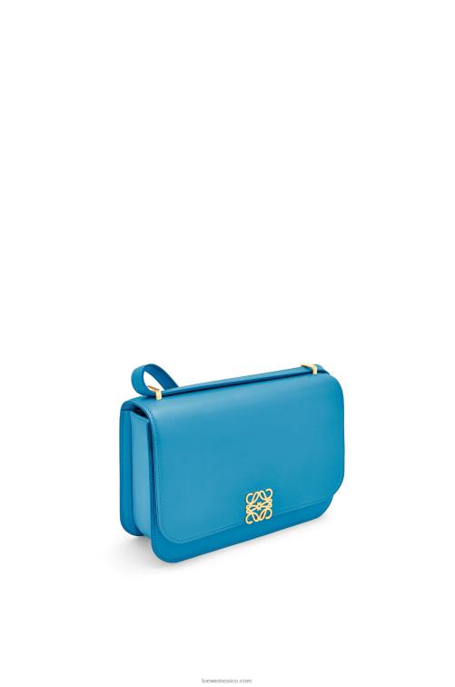 laguna azul bolso goya en piel de becerro de seda Loewe R8J8Z495 mujer