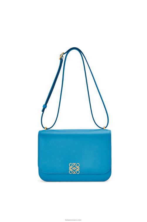 laguna azul bolso goya en piel de becerro de seda Loewe R8J8Z495 mujer