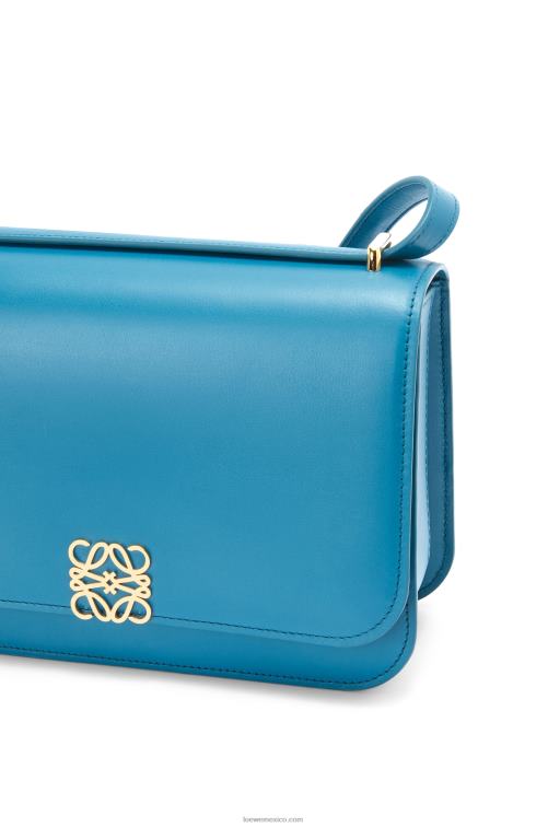 laguna azul bolso goya en piel de becerro de seda Loewe R8J8Z495 mujer