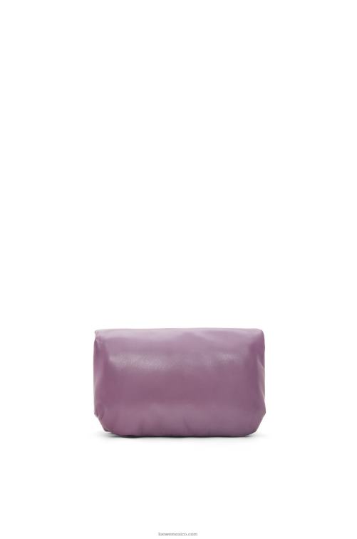 lavanda bolso goya mini puffer de piel de cordero napa brillante Loewe R8J8Z322 mujer
