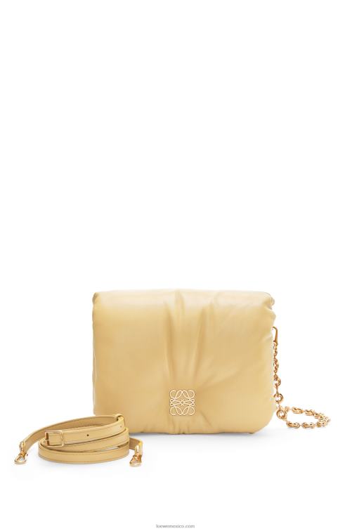 manteca bolso puffer goya de napa de cordero brillante Loewe R8J8Z380 mujer
