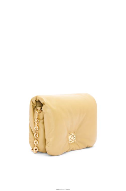 manteca bolso puffer goya de napa de cordero brillante Loewe R8J8Z380 mujer