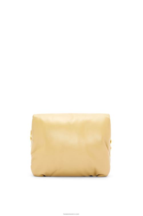manteca bolso puffer goya de napa de cordero brillante Loewe R8J8Z380 mujer
