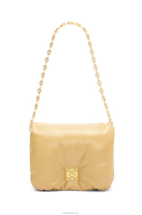 manteca bolso puffer goya de napa de cordero brillante Loewe R8J8Z380 mujer