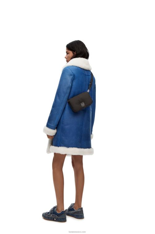 negro bolso goya mini puffer de nailon Loewe R8J8Z311 mujer