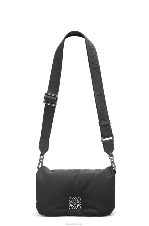 negro bolso goya mini puffer de nailon Loewe R8J8Z311 mujer