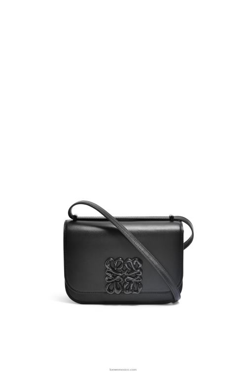 negro bolso goya pequeño en piel de becerro de seda Loewe R8J8Z456 mujer