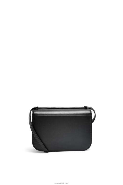 negro bolso goya pequeño en piel de becerro de seda Loewe R8J8Z456 mujer