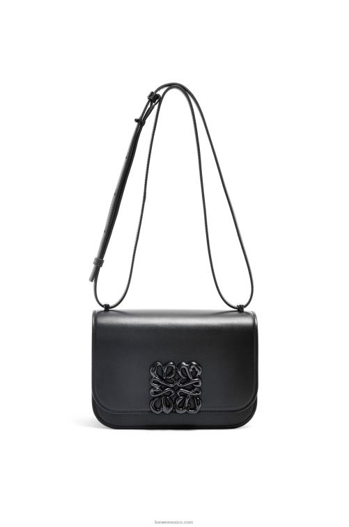 negro bolso goya pequeño en piel de becerro de seda Loewe R8J8Z456 mujer