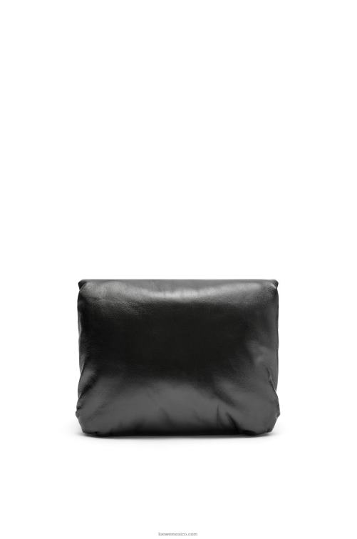 negro bolso puffer goya de napa de cordero brillante Loewe R8J8Z385 mujer