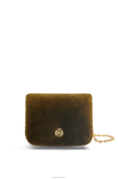 verde caqui bolso puffer goya en borrego Loewe R8J8Z468 mujer