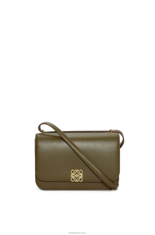 verde caqui oscuro bolso goya en piel de becerro de seda Loewe R8J8Z374 mujer