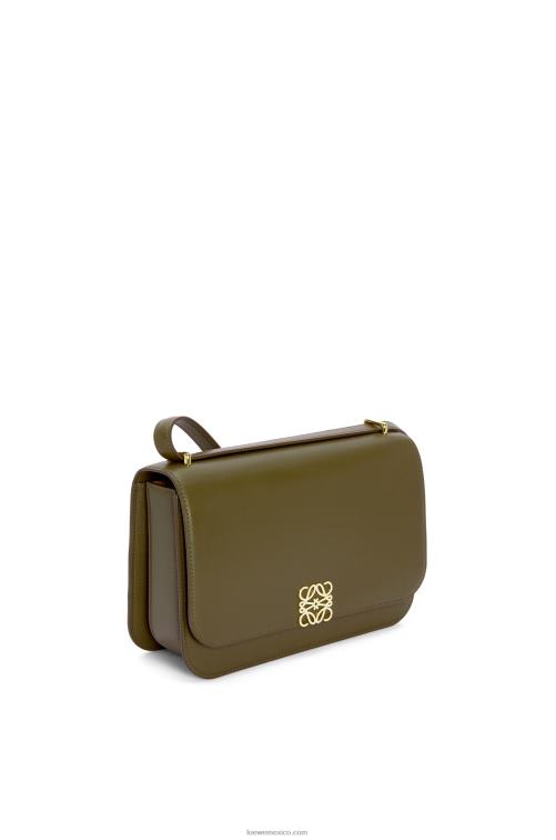 verde caqui oscuro bolso goya en piel de becerro de seda Loewe R8J8Z374 mujer