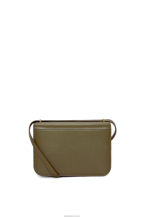 verde caqui oscuro bolso goya en piel de becerro de seda Loewe R8J8Z374 mujer