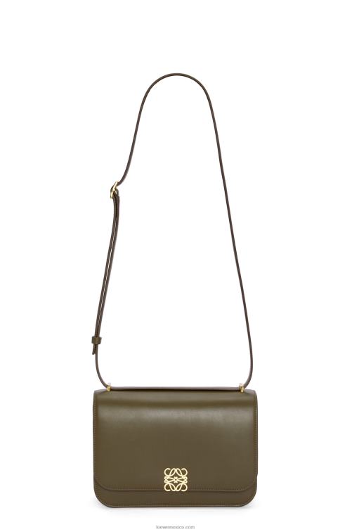 verde caqui oscuro bolso goya en piel de becerro de seda Loewe R8J8Z374 mujer