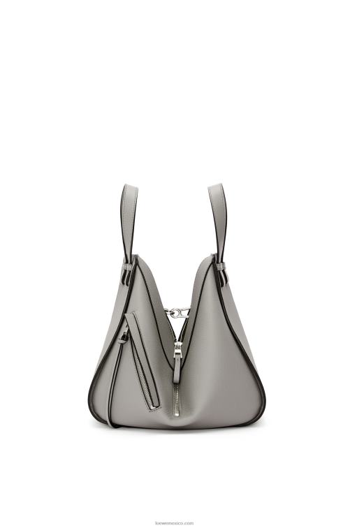 Perla gris bolso hamaca pequeño de suave piel de becerro graneada Loewe R8J8Z434 mujer