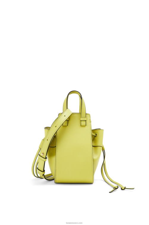 amarillo lima mini hamaca con cordón en piel de becerro clásica Loewe R8J8Z297 mujer