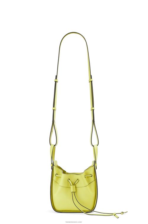amarillo lima mini hamaca con cordón en piel de becerro clásica Loewe R8J8Z297 mujer