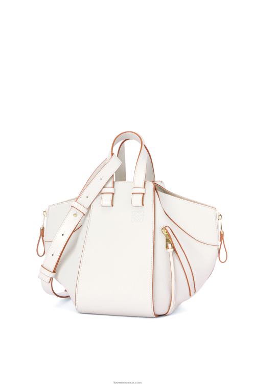 blanco suave bolso hamaca pequeño de suave piel de becerro graneada Loewe R8J8Z503 mujer