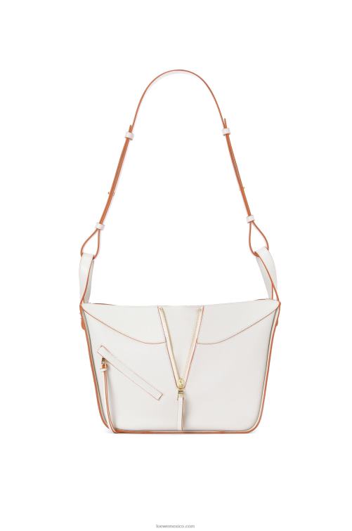 blanco suave bolso hamaca pequeño de suave piel de becerro graneada Loewe R8J8Z503 mujer