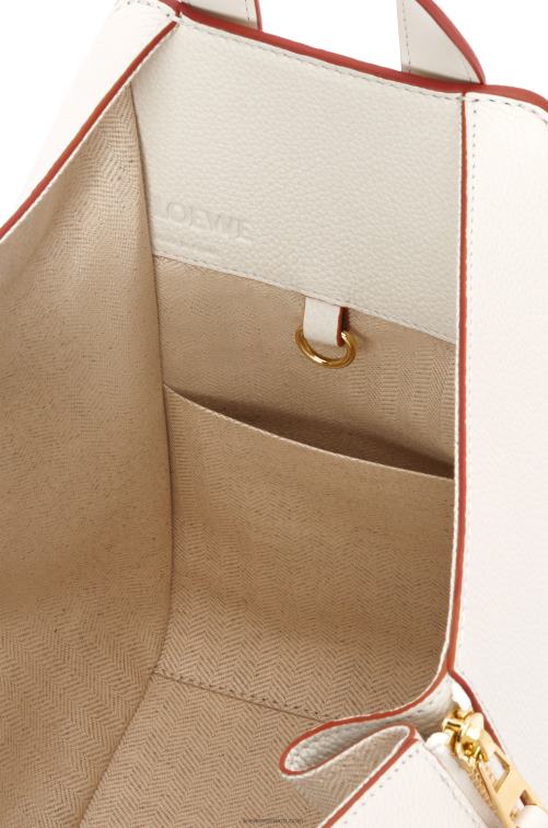 blanco suave bolso hamaca pequeño de suave piel de becerro graneada Loewe R8J8Z503 mujer