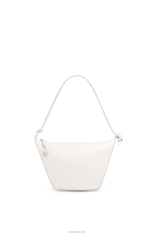 blanco suave bolso hobo mini hammock de piel de becerro clásica Loewe R8J8Z324 mujer