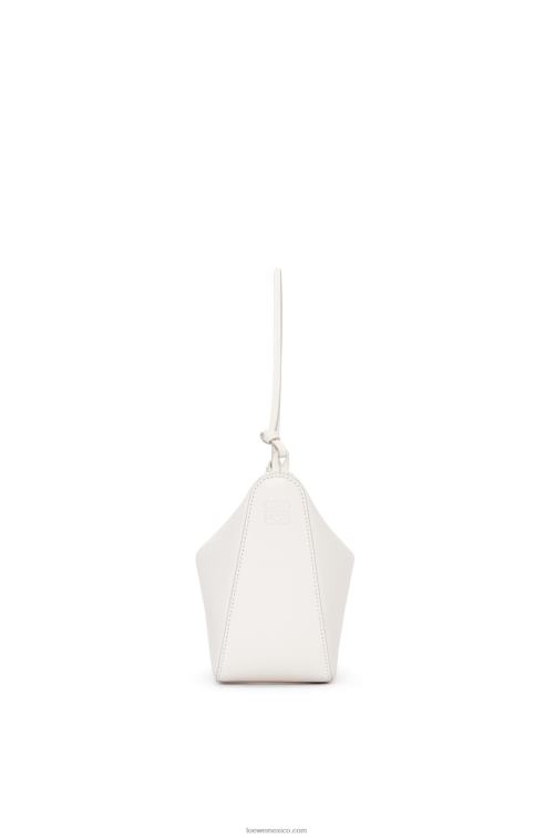 blanco suave bolso hobo mini hammock de piel de becerro clásica Loewe R8J8Z324 mujer