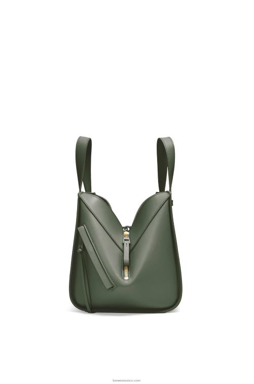 caqui de la vendimia Bolso compacto hamaca de piel de becerro satinada Loewe R8J8Z461 mujer