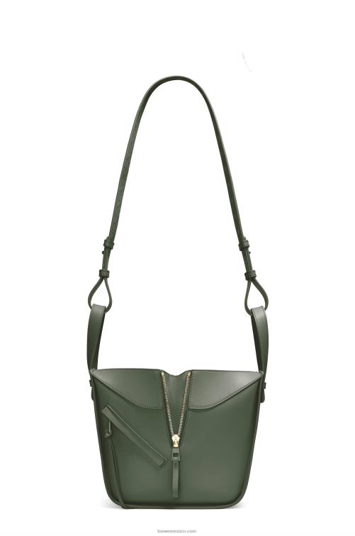 caqui de la vendimia Bolso compacto hamaca de piel de becerro satinada Loewe R8J8Z461 mujer