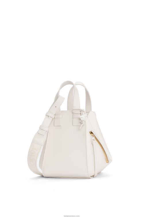 esmalte blanco hamaca compacta de piel de becerro satinada Loewe R8J8Z462 mujer